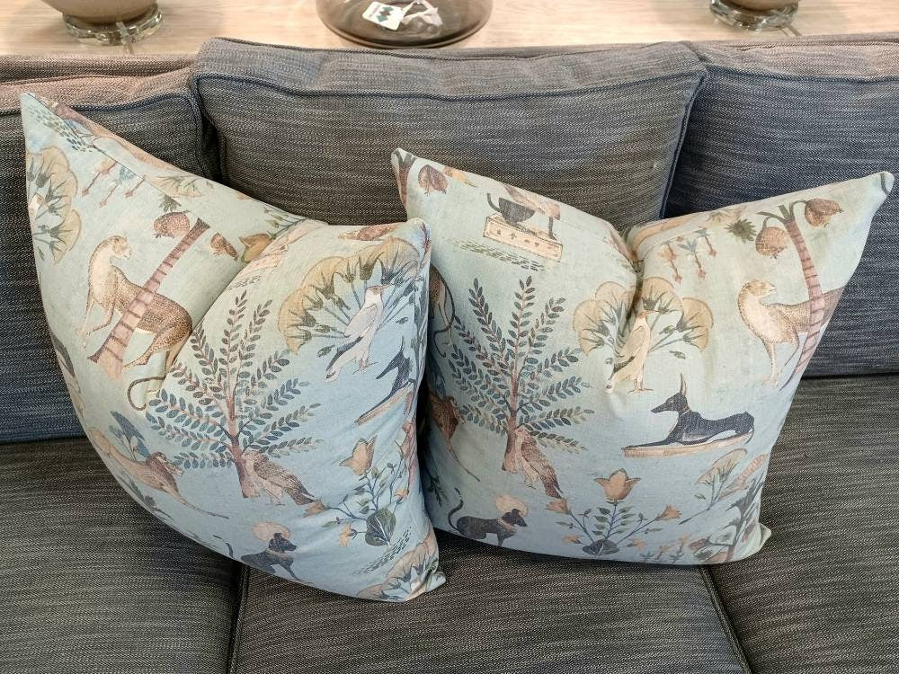 Animal Palm Frond Seasalt Designer Pillow Cover