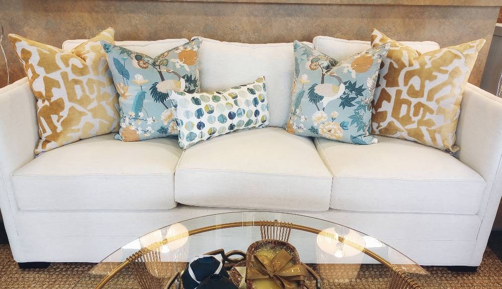 Gold velvet geometric contemporary pillow cover