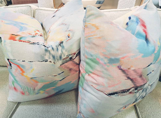 Abstract Vibrant Watercolor Pillow Cover