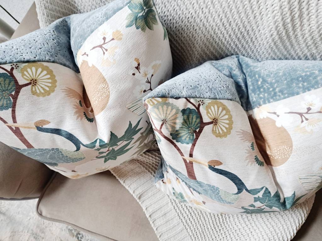 Floral Bird Chinoiserie Fall Colors