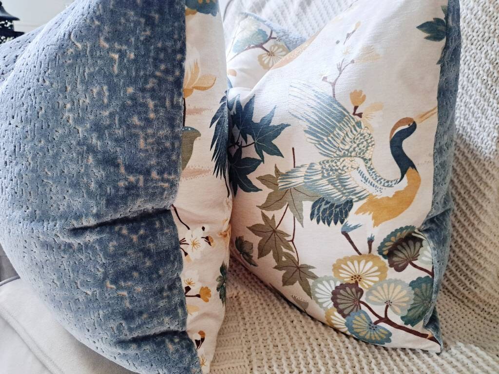 Floral Bird Chinoiserie Fall Colors