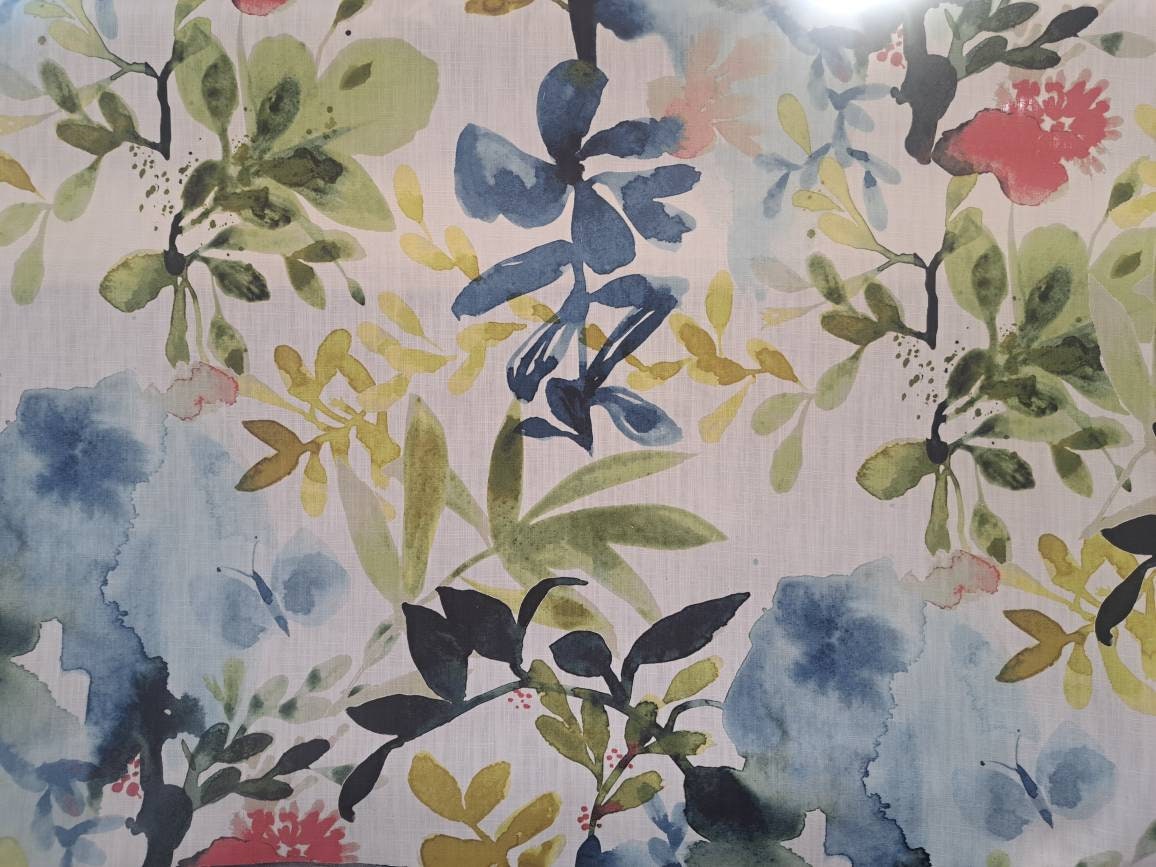 Green Blue Coral Floral Pillow Cover