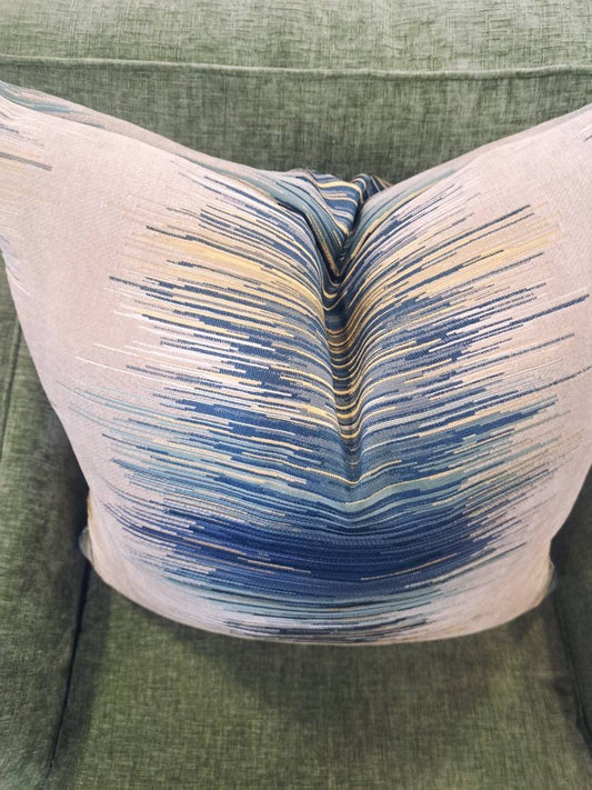Blue Contemporary Stripe Pillow Cover