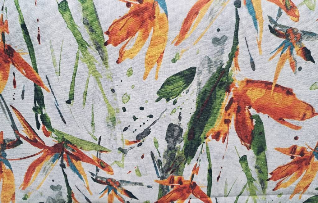 Contemporary floral print pillow cover