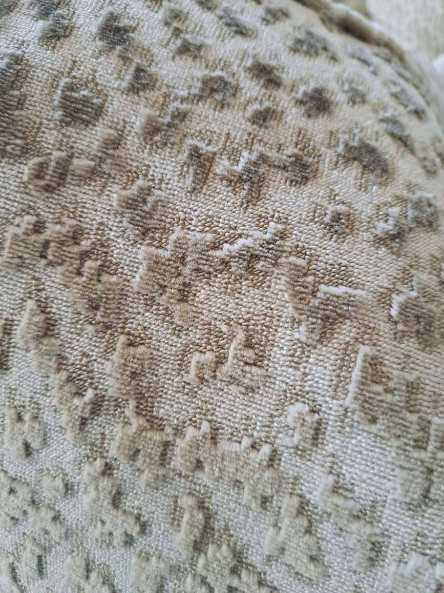 Cream and Tan Velvet Animal Print Pillow Cover