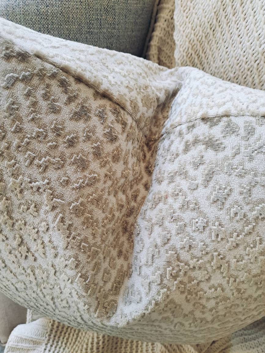 Cream and Tan Velvet Animal Print Pillow Cover