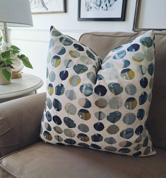 Contemporary Pattern Modern Blue Dot Pillow Cover