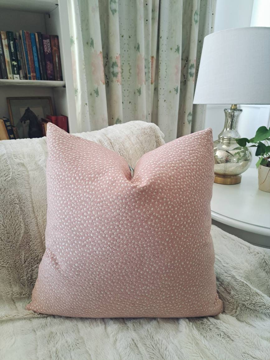 Blush Chinoiserie Pagoda Print Pillow Cover