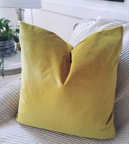 Chartreuse Velvet Luxury Pillow Cover