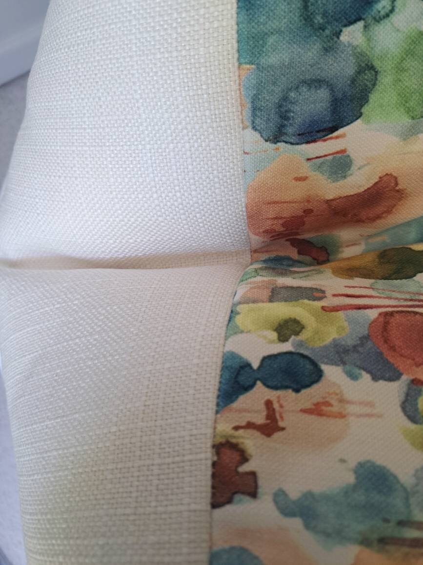Multicolor brushstroke watercolor pillow cover
