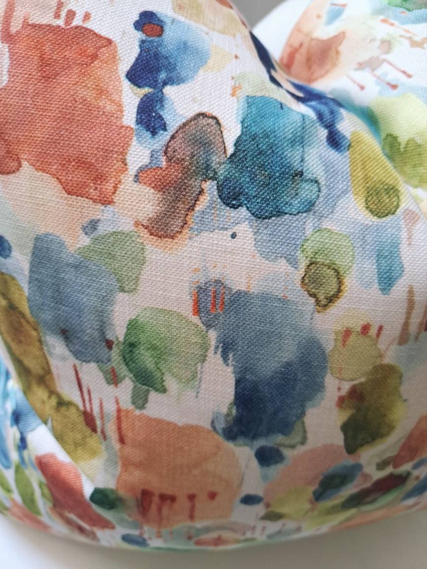 Multicolor brushstroke watercolor pillow cover