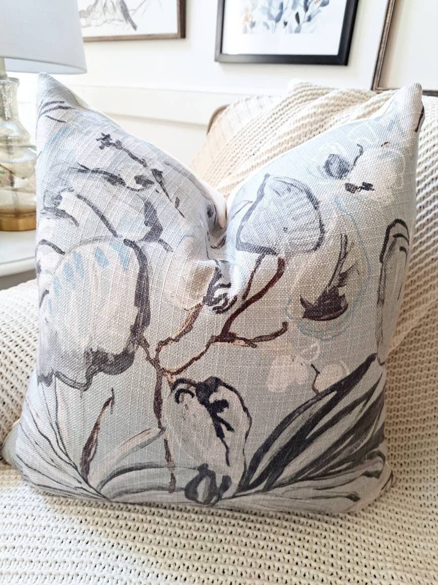 Tropical Floral Spa Green Pillow Cover