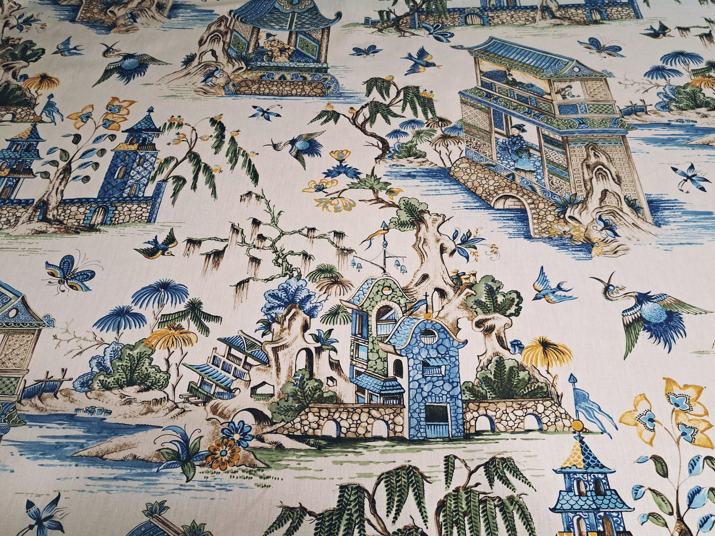Grand palace blue and green pillow cover Thibout