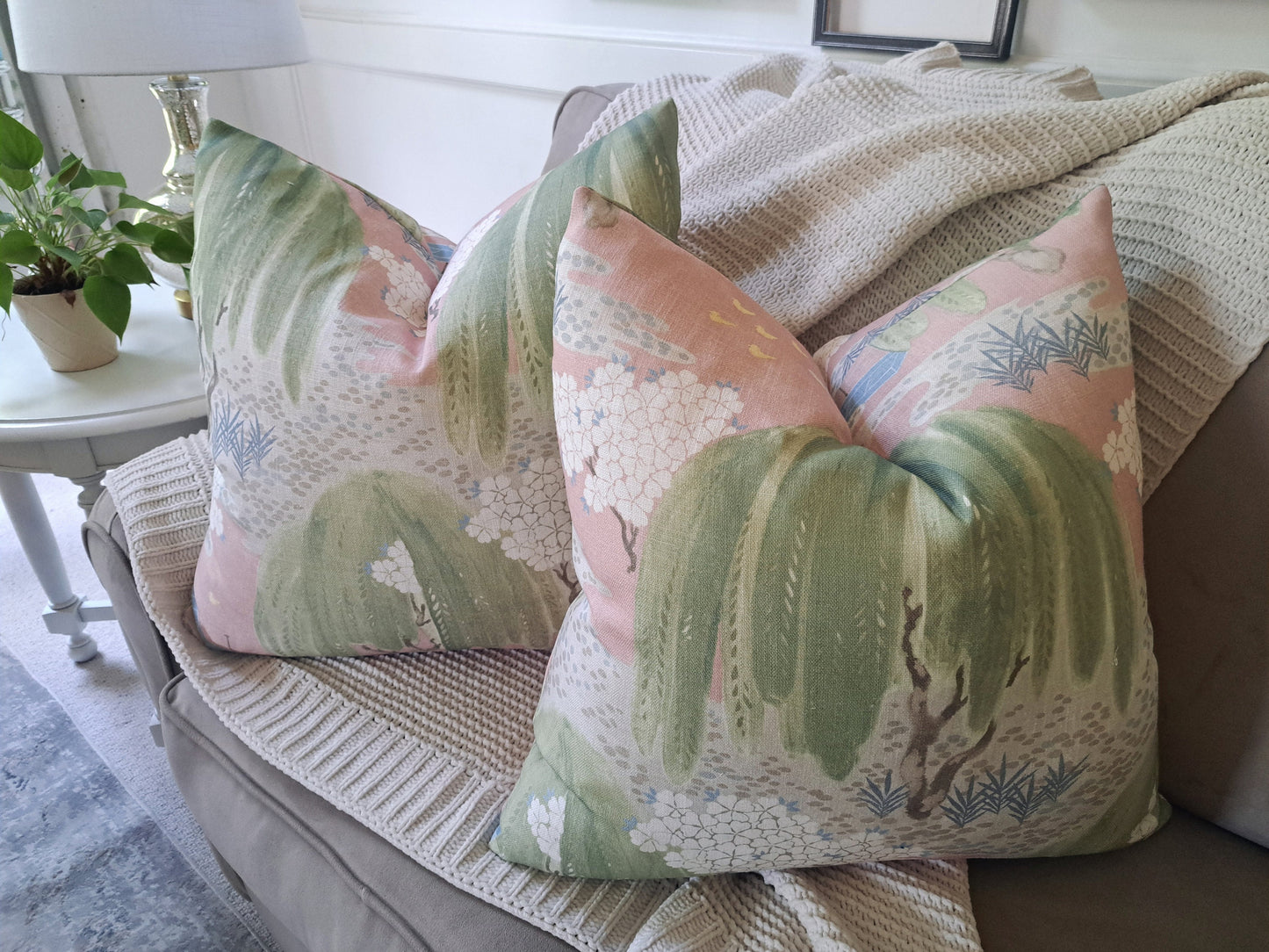 Blush Willow Tree Pillow Cover Thibout