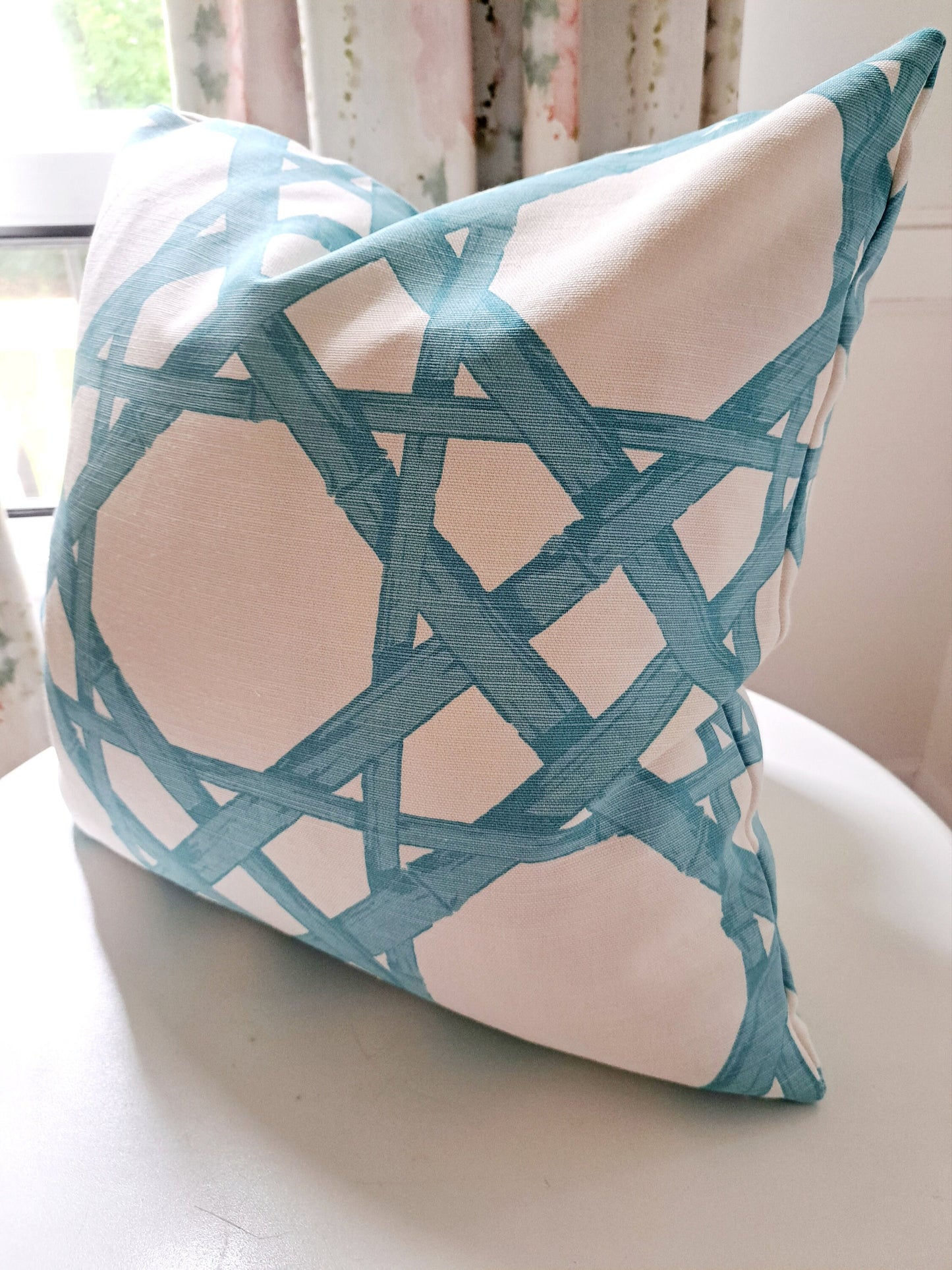 THIBOUT Cyrus Cane Turquoise pillow cover