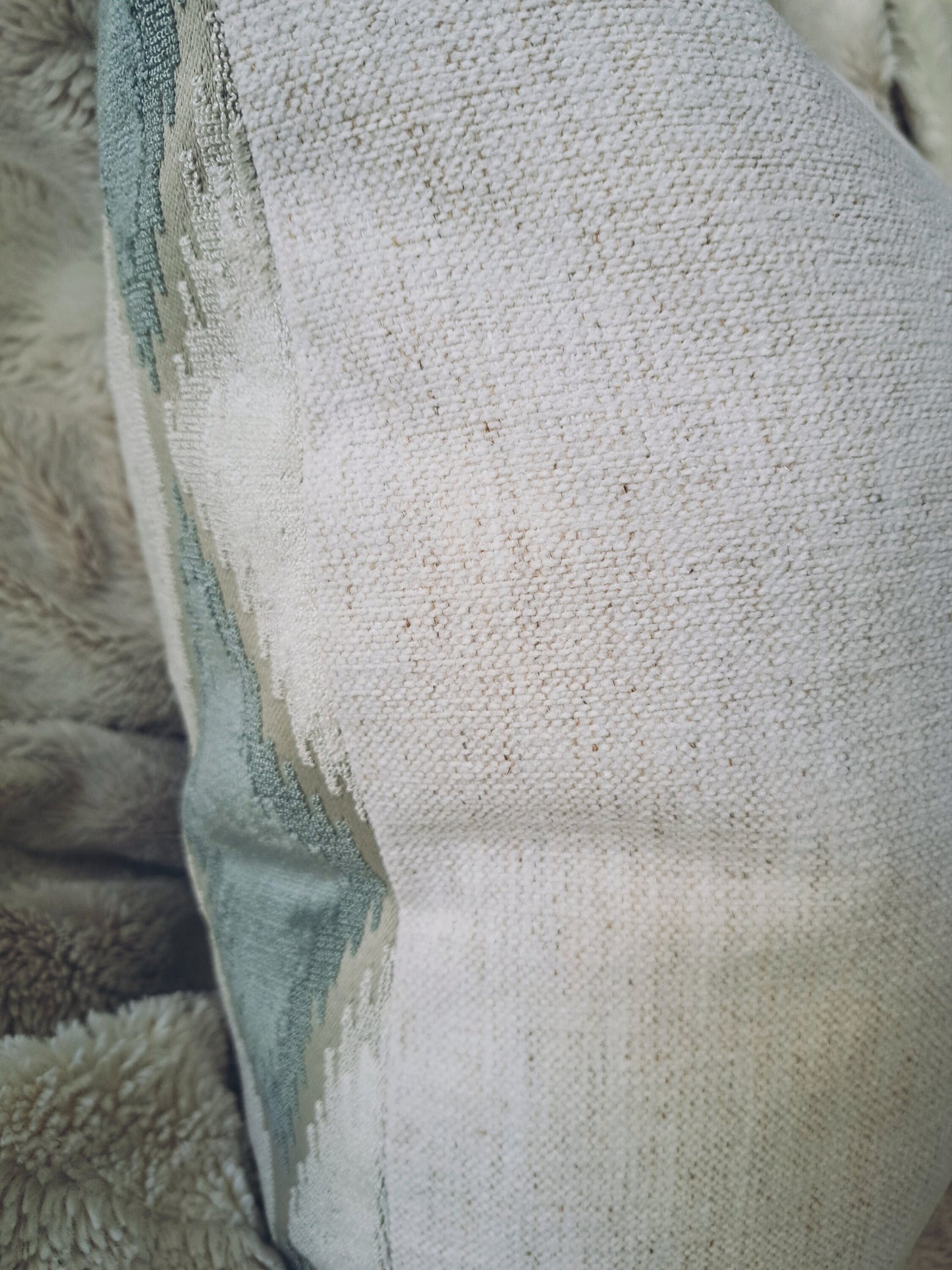 Spa and Cream Diamond Velvet Pillow Cover