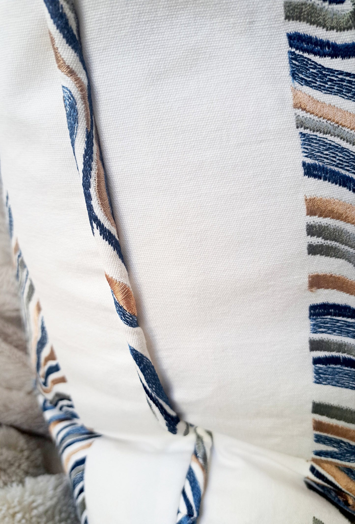 Animal stripe Allendale blues pillow cover