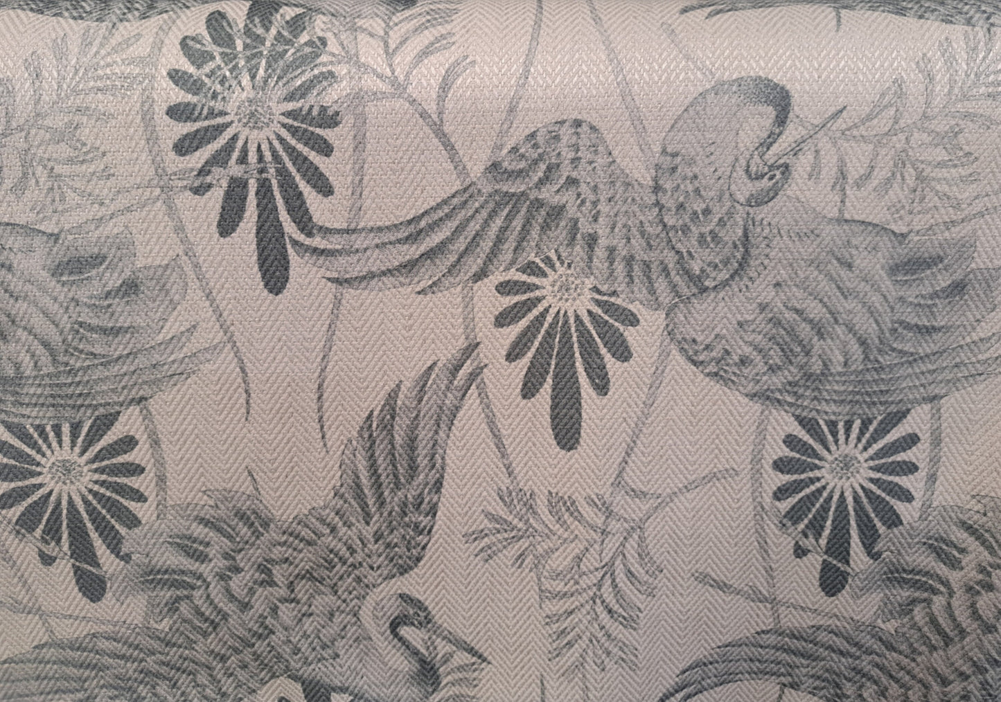 Slate Grey Coastal Bird Print Pillow Cover