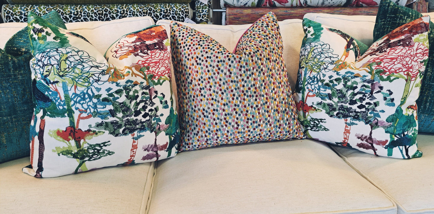 Colorful velvet dot Pillow Cover