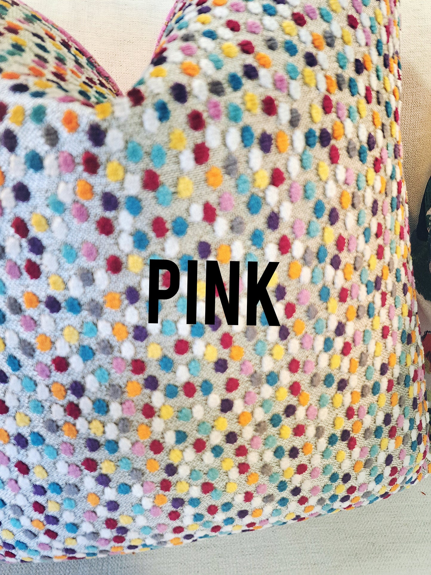 Colorful velvet dot Pillow Cover