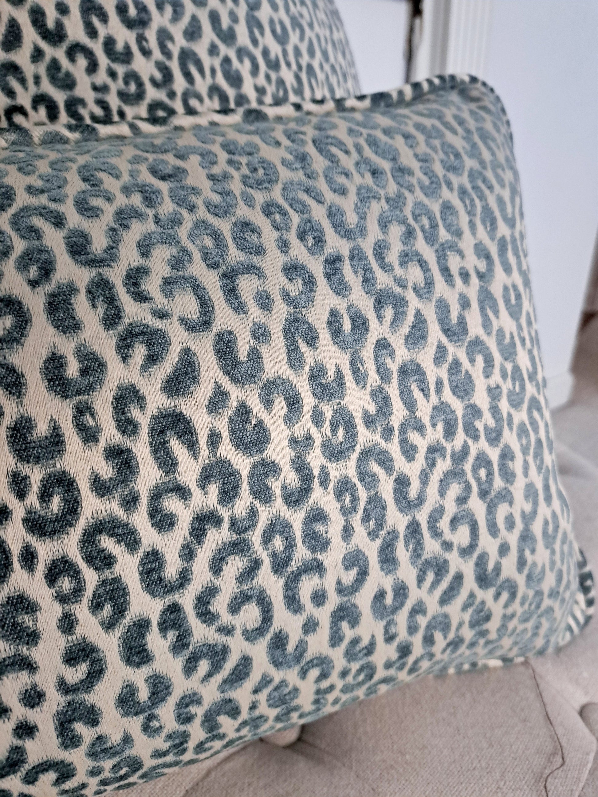 Seasalt and Champagne Leapard Pillow Cover