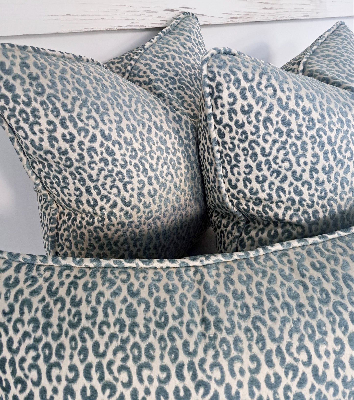 Seasalt and Champagne Leapard Pillow Cover