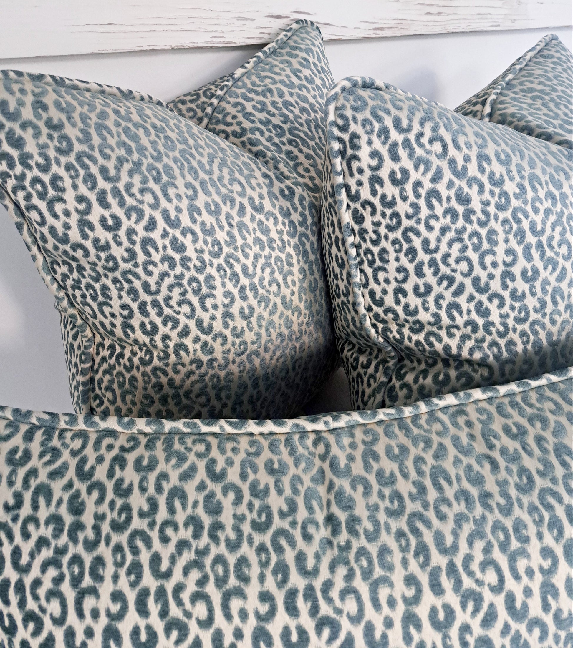 Seasalt and Champagne Leapard Pillow Cover