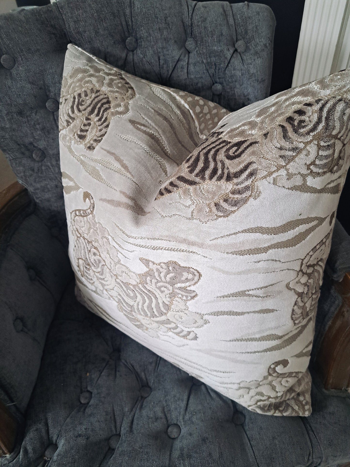 Zen Master Cloud Tiger Pillow Cover