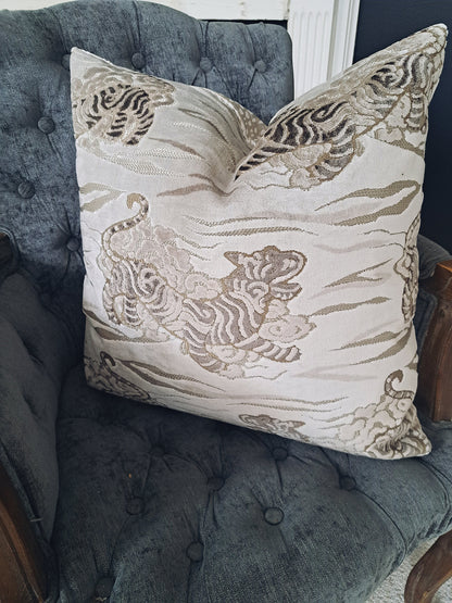 Zen Master Cloud Tiger Pillow Cover