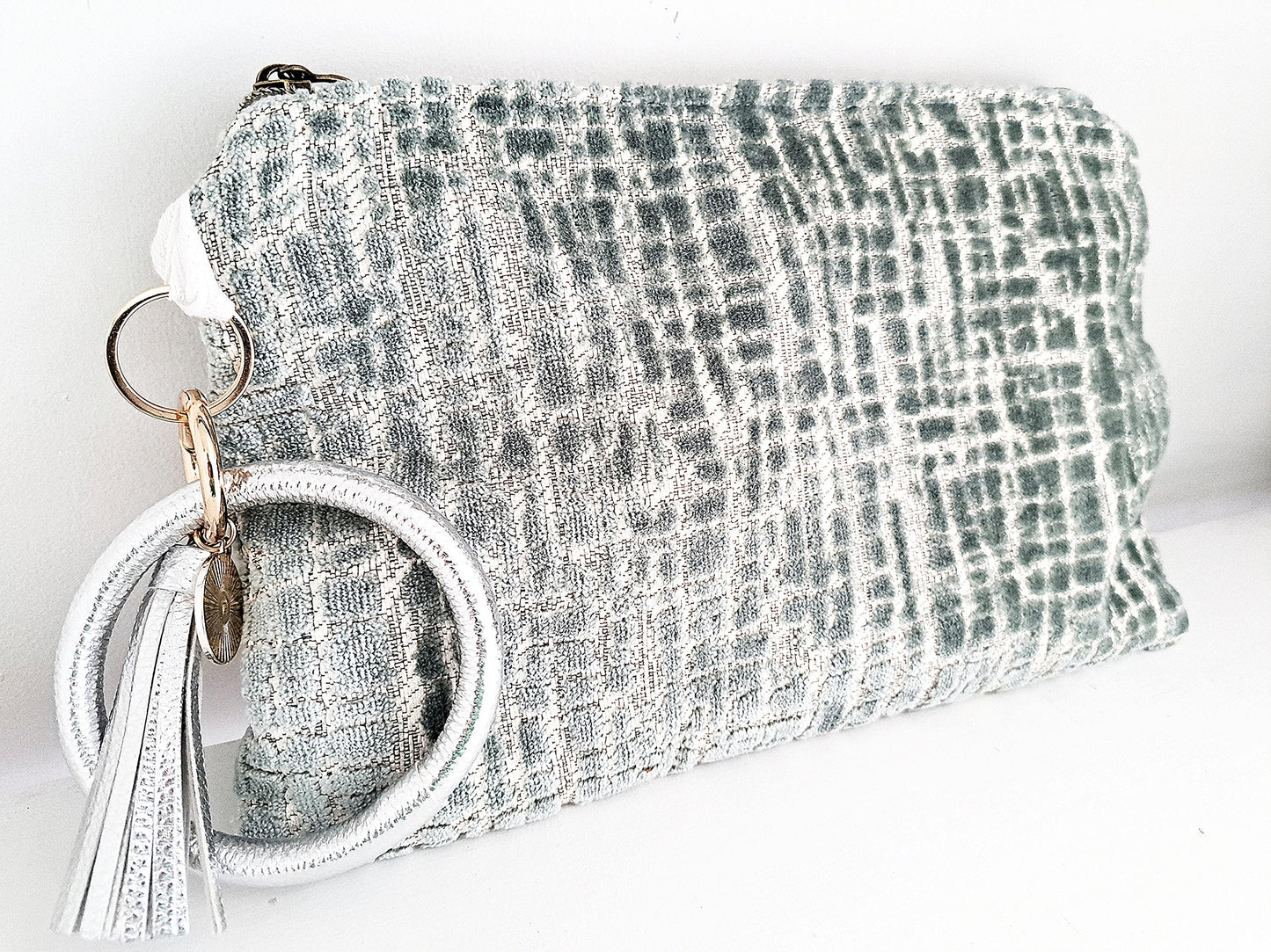 Velvet Textured Spa Clutch Bag