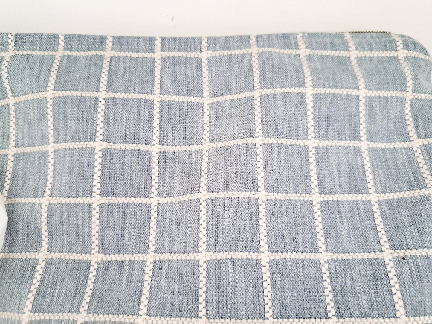 Denim Plaid Clutch Bag