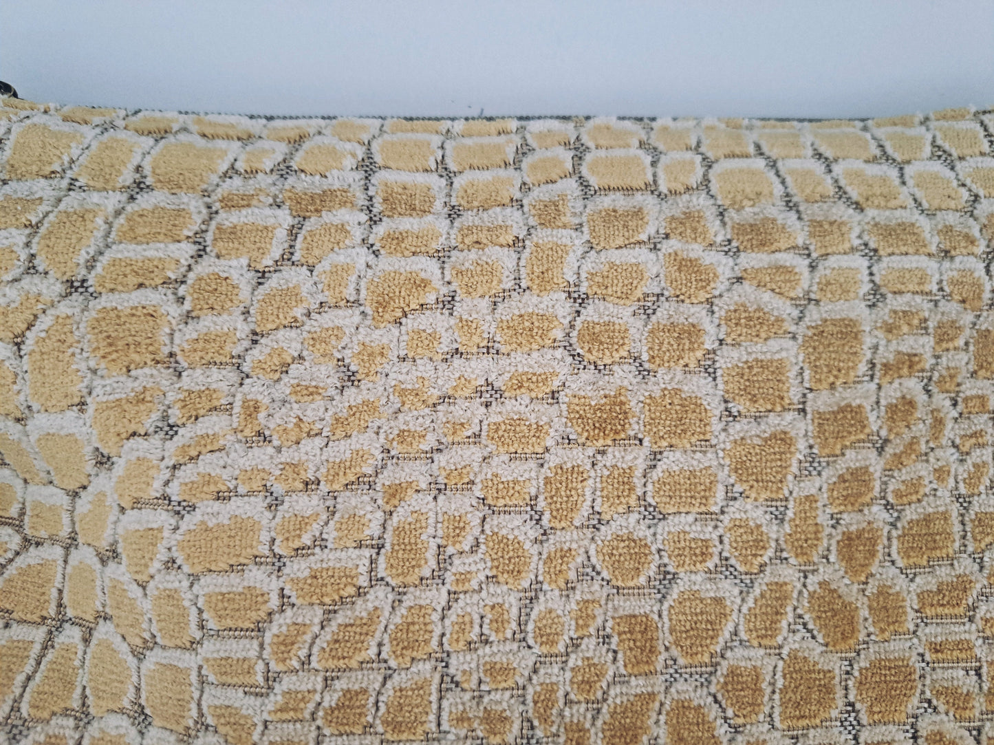 Gold Alligator Velvet Clutch Bag