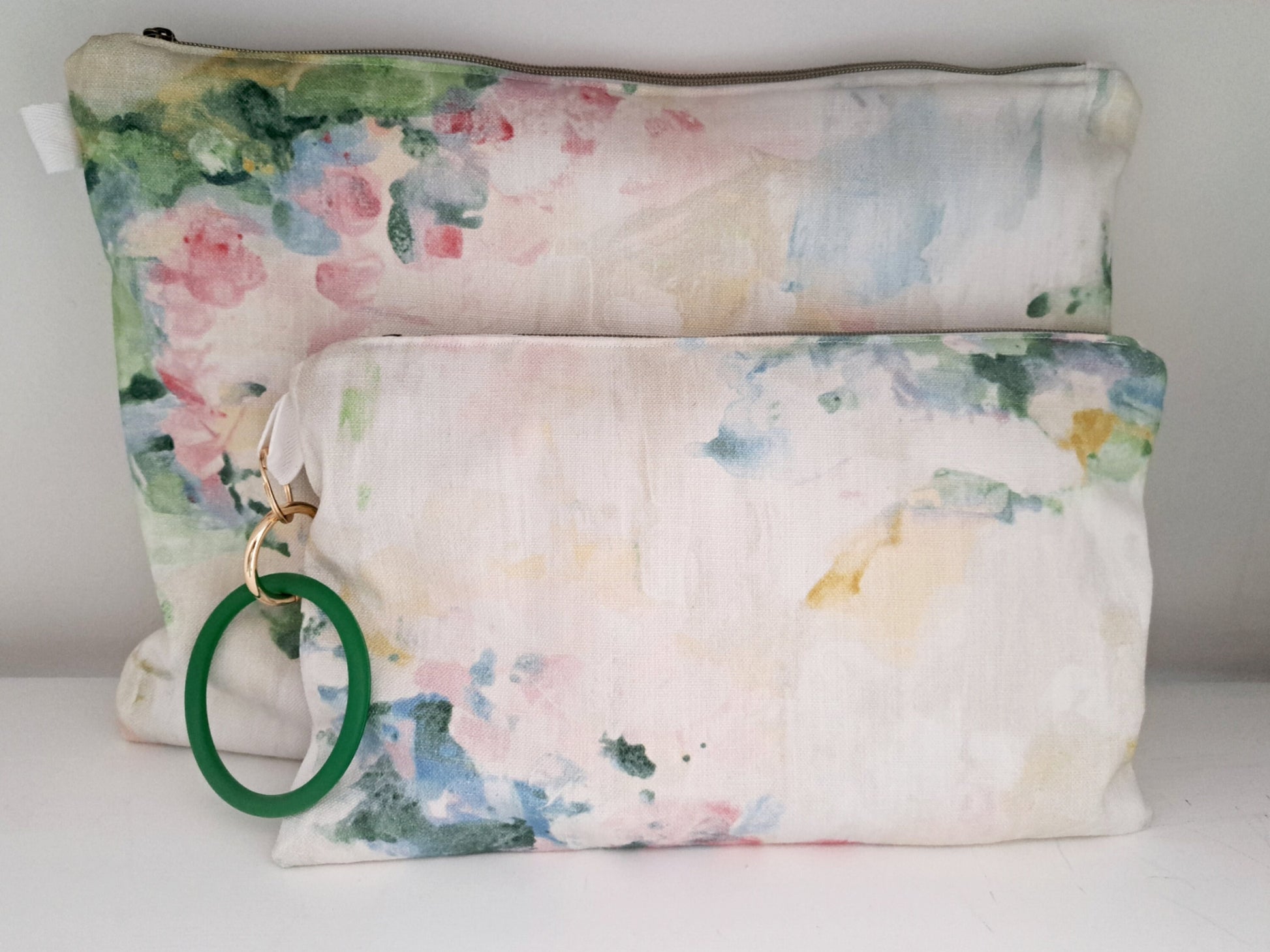 Abstract Floral Cosmetic Bag Set