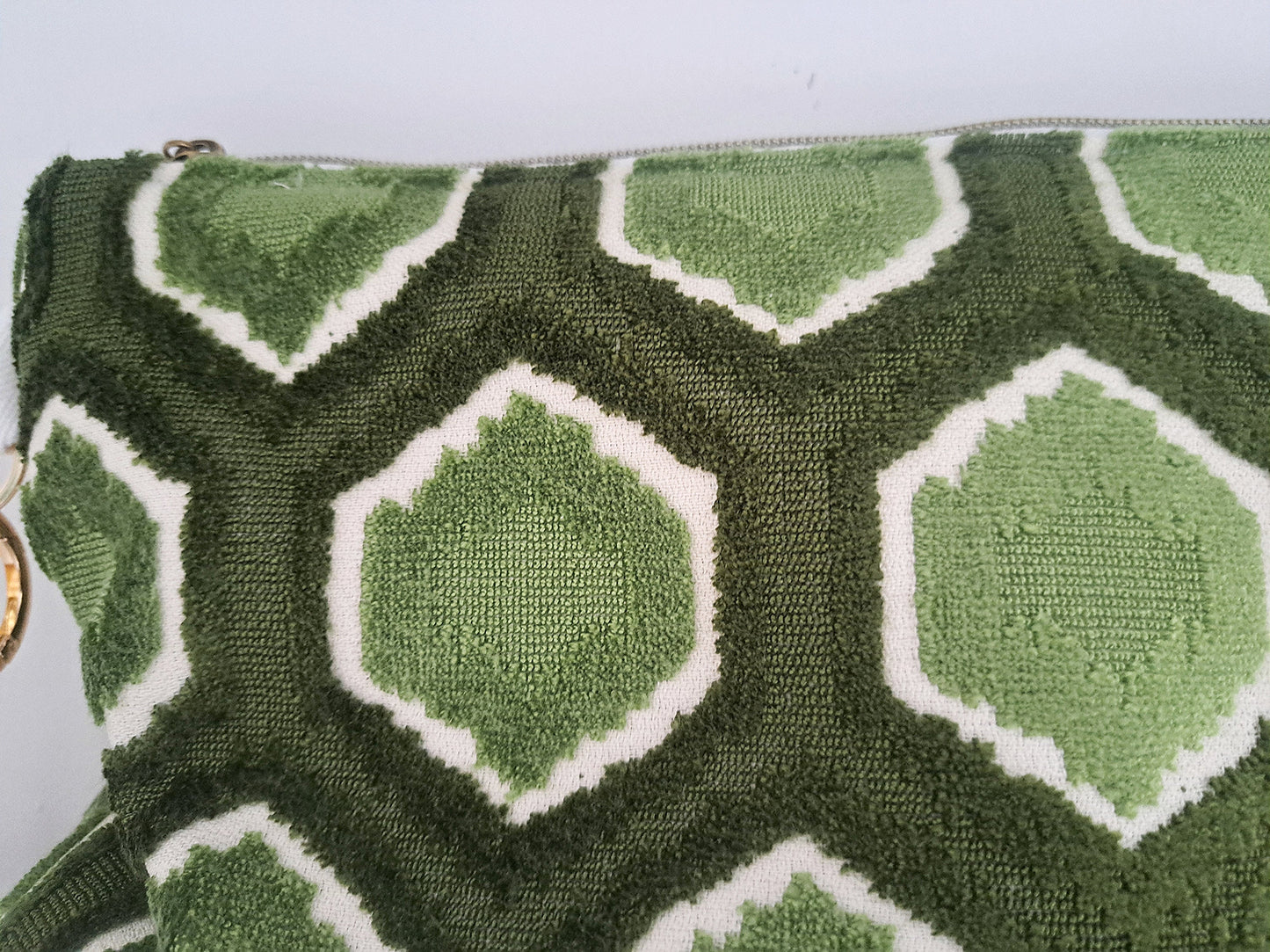 Emerald Green Velvet Clutch Bag