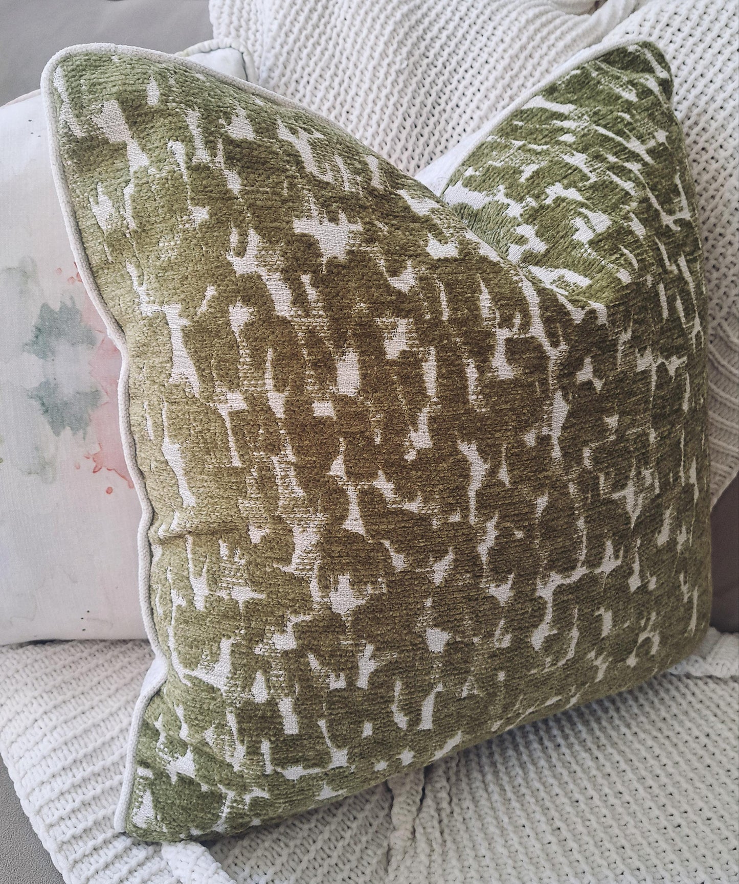 Levity Avocado Abstract Animal Print Pillow Cover
