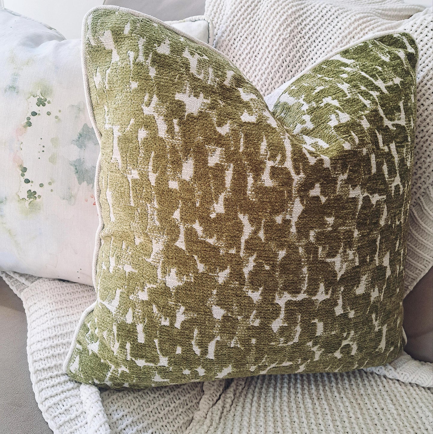 Levity Avocado Abstract Animal Print Pillow Cover