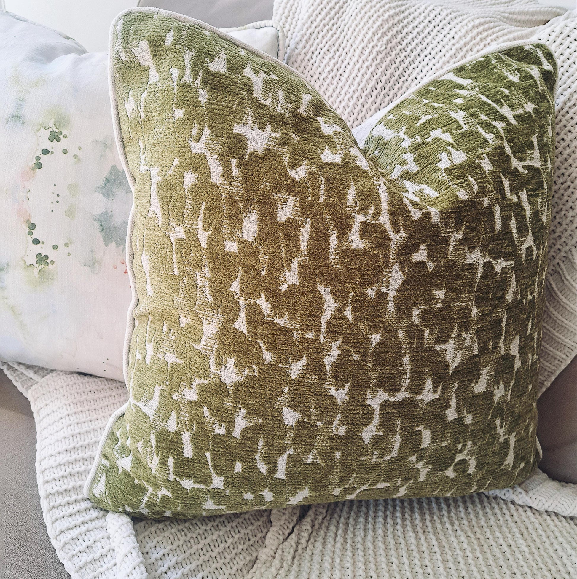 Levity Avocado Abstract Animal Print Pillow Cover