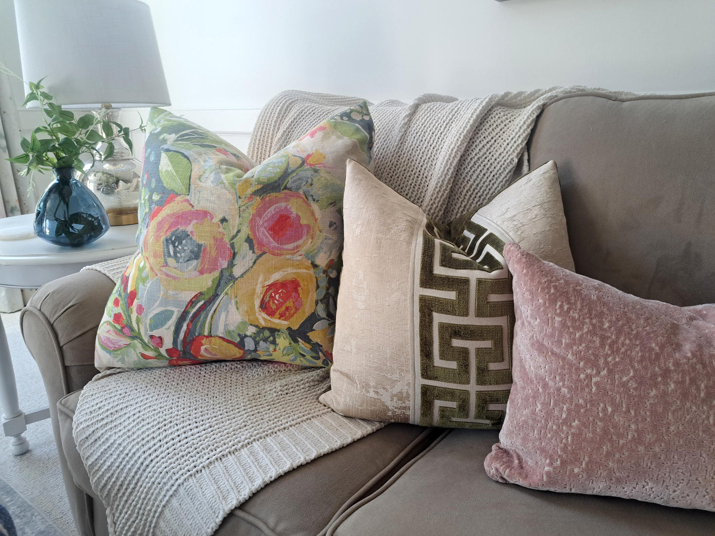 Covent Garden Floral Pillow Cover