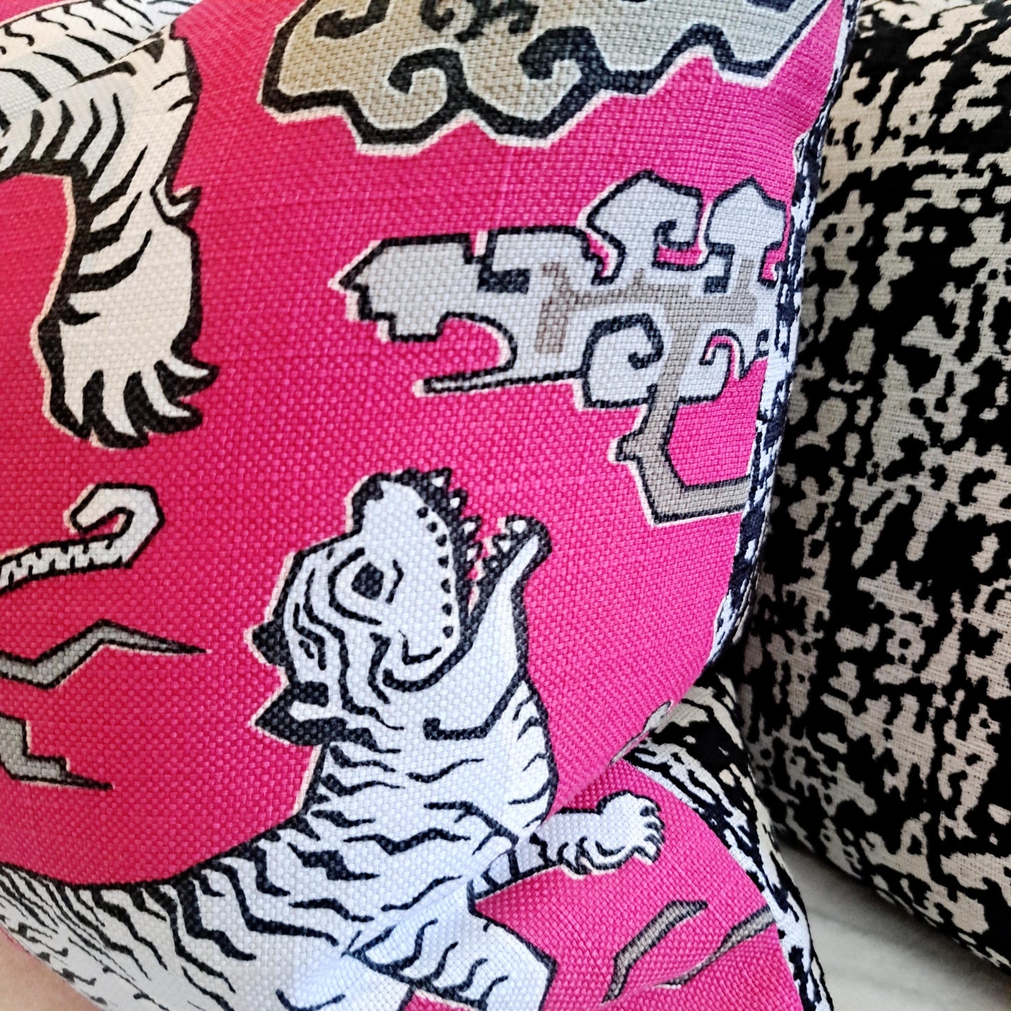 Tiger Republic Fuchsia Pink Pillow Cover