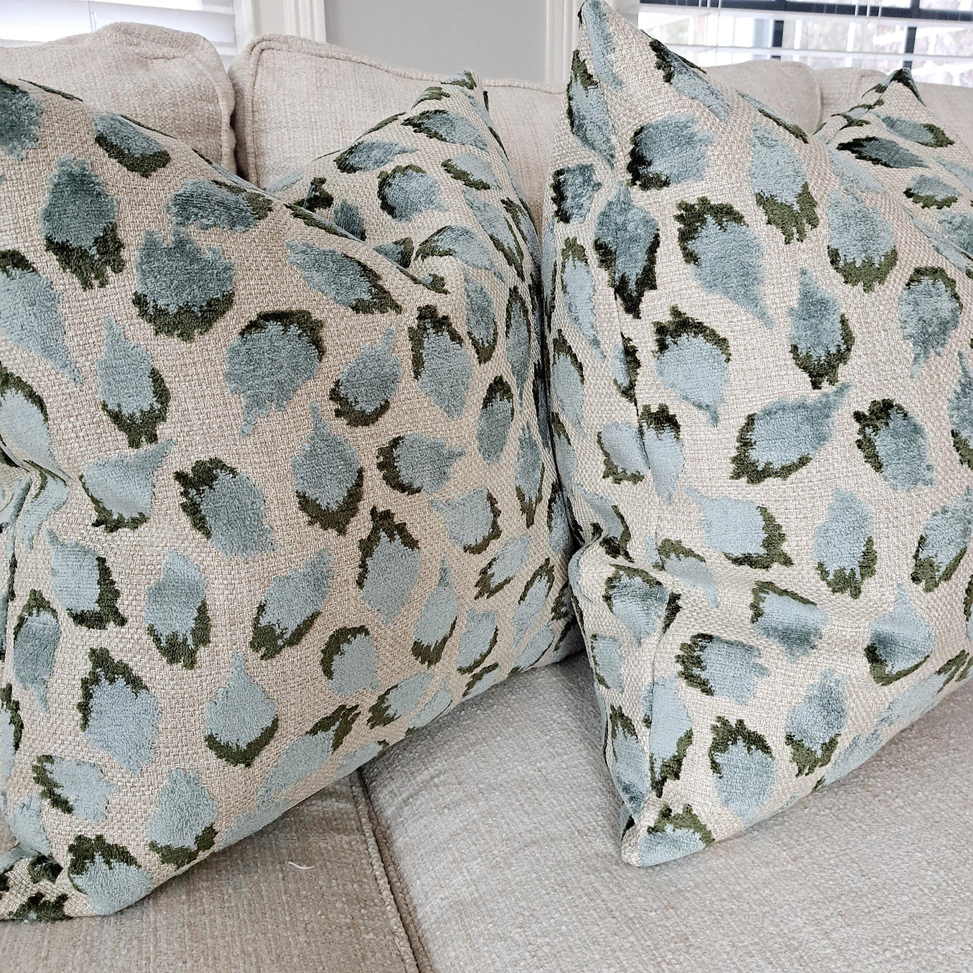 Lottie Mineral Animal Print Velvet Pillow Cover
