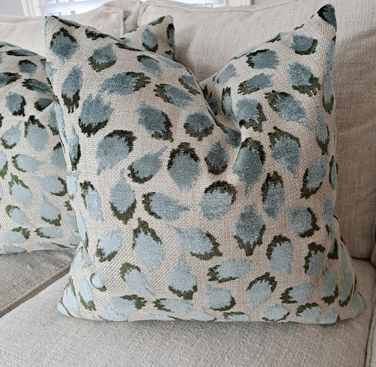 Lottie Mineral Animal Print Velvet Pillow Cover