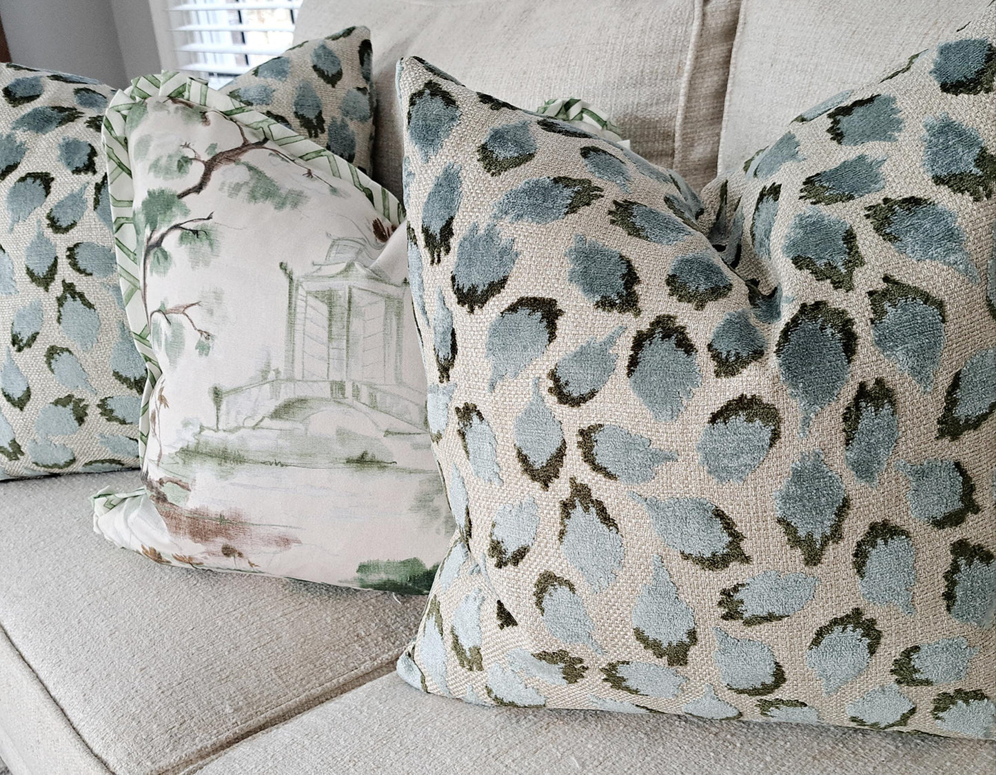 Lottie Mineral Animal Print Velvet Pillow Cover