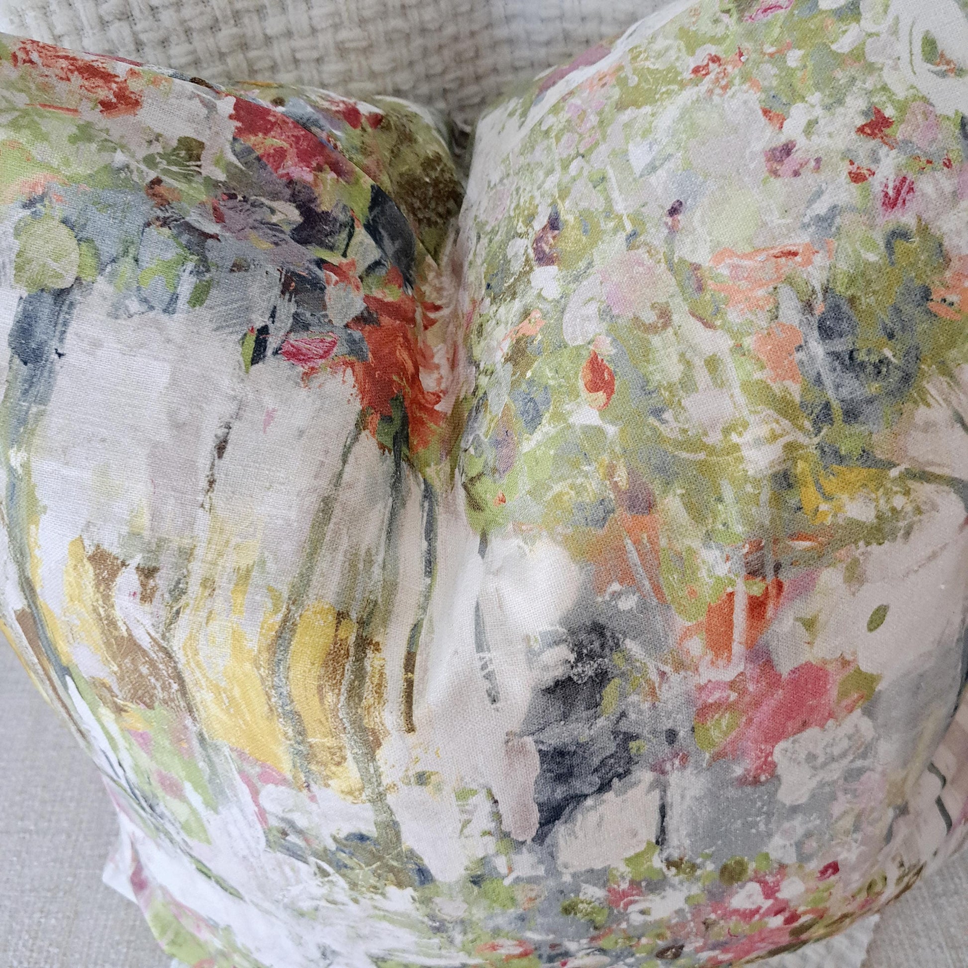 Garden pastel watercolor print pillow cover