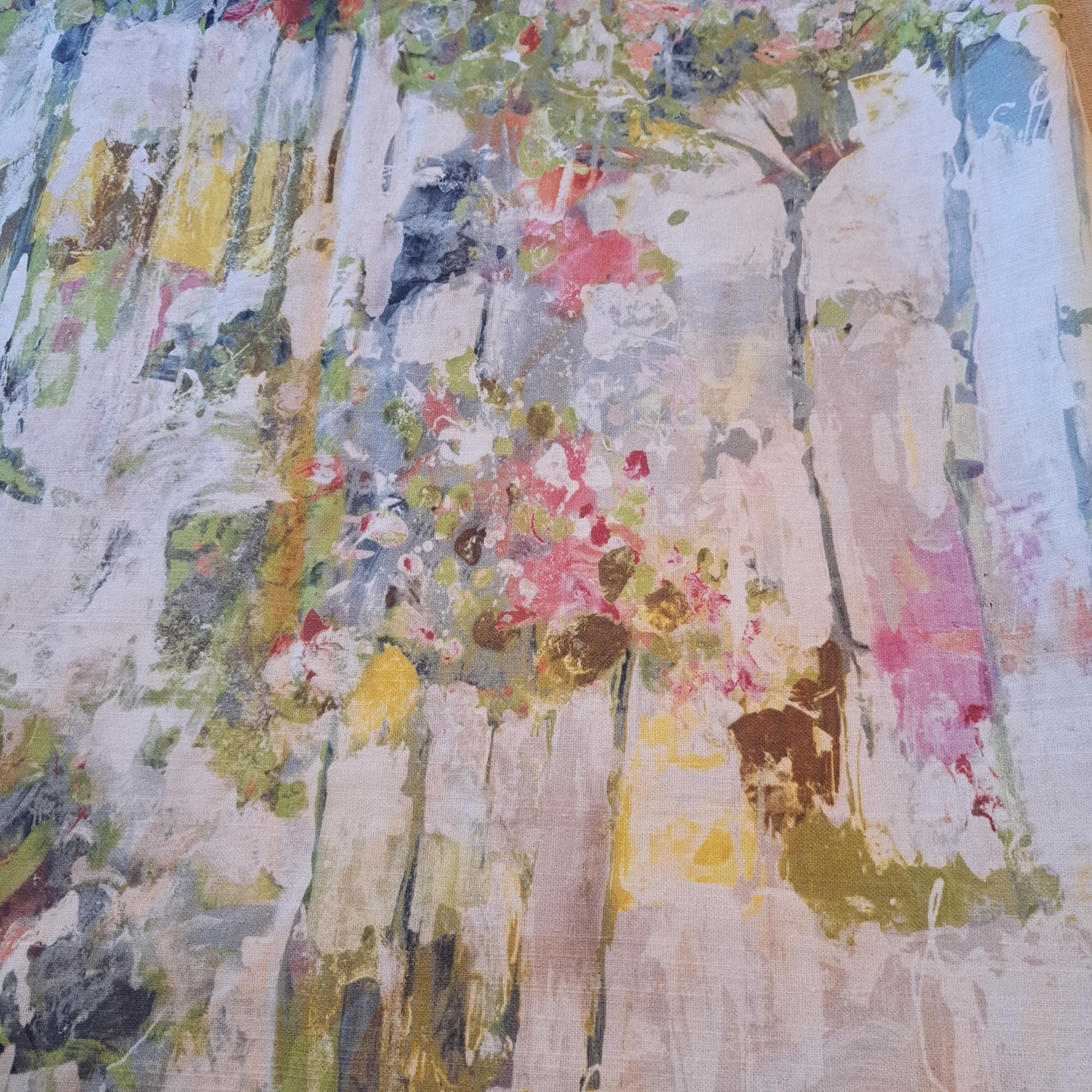 Garden pastel watercolor print pillow cover