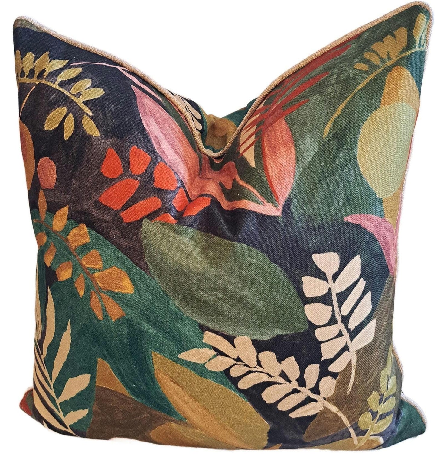 Boxwood Boho Floral Pillow Cover