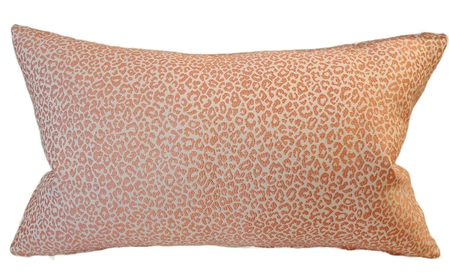 Coral and Cream Leapard Print Pillow