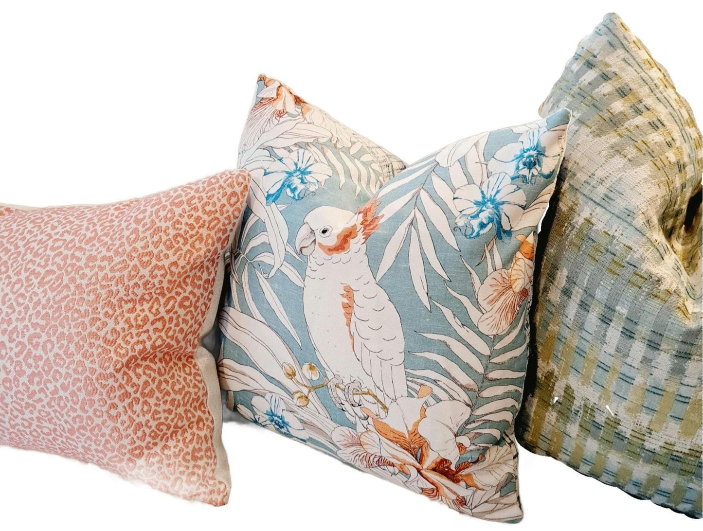 Erre Turquoise Parrot Pillow Cover