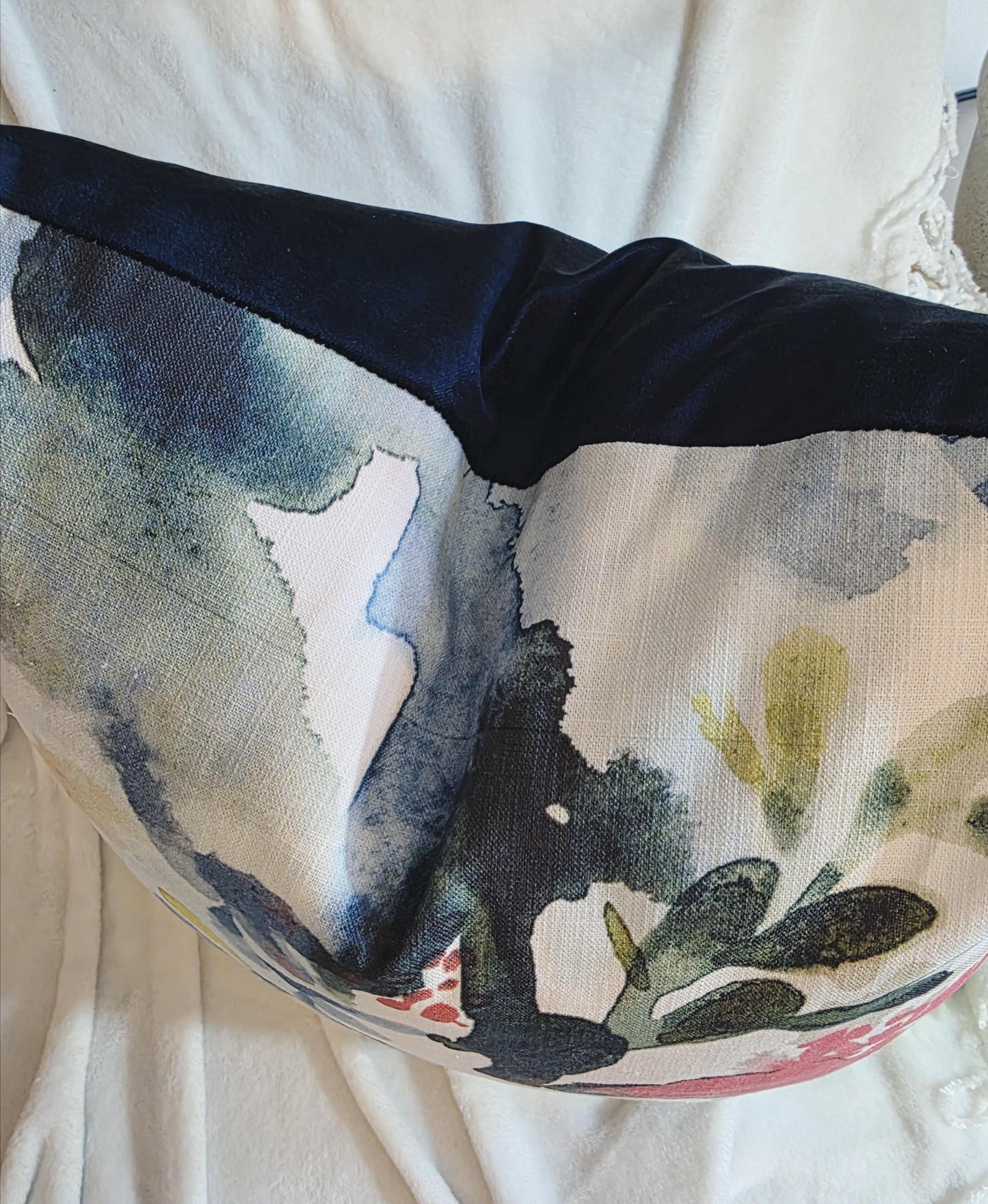 Green Blue Coral Floral Pillow Cover