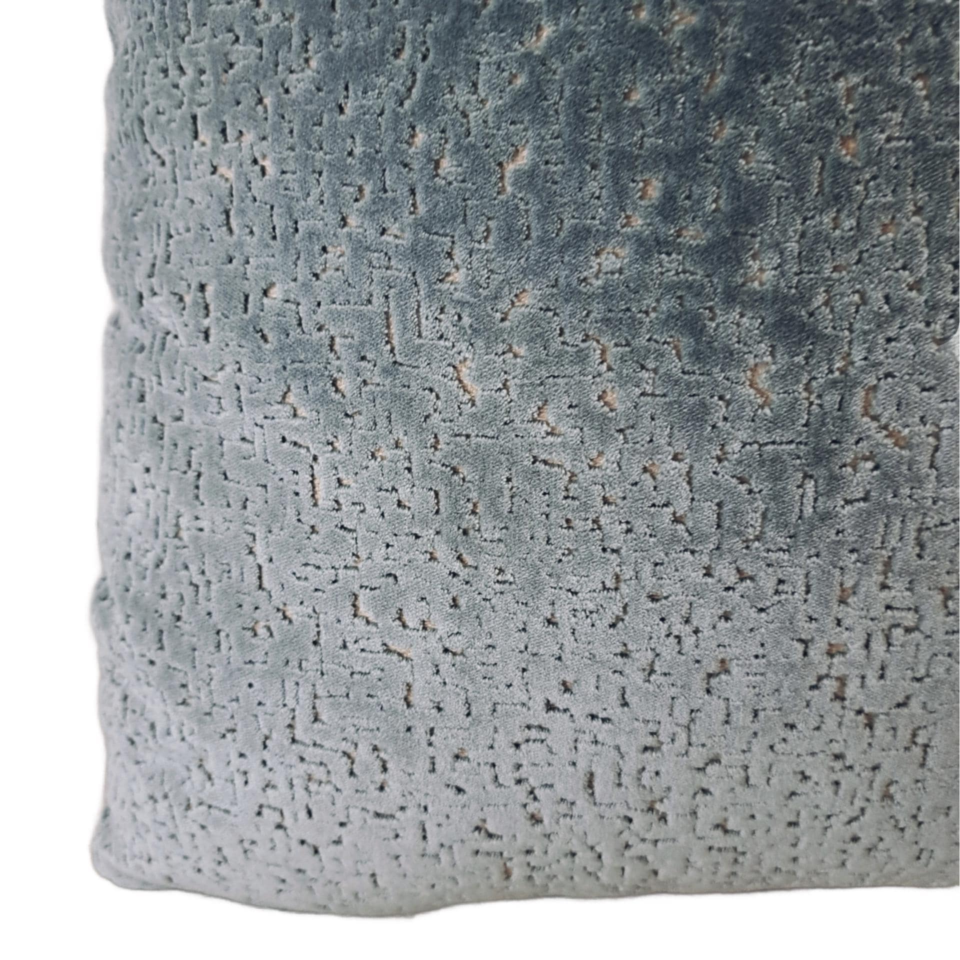 Mineral Blue Cut Velvet Pillow Cover