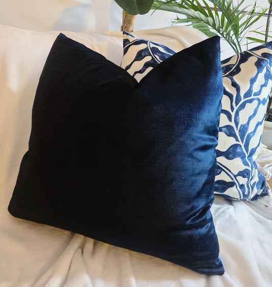 Midnight Navy Velvet Pillow Cover
